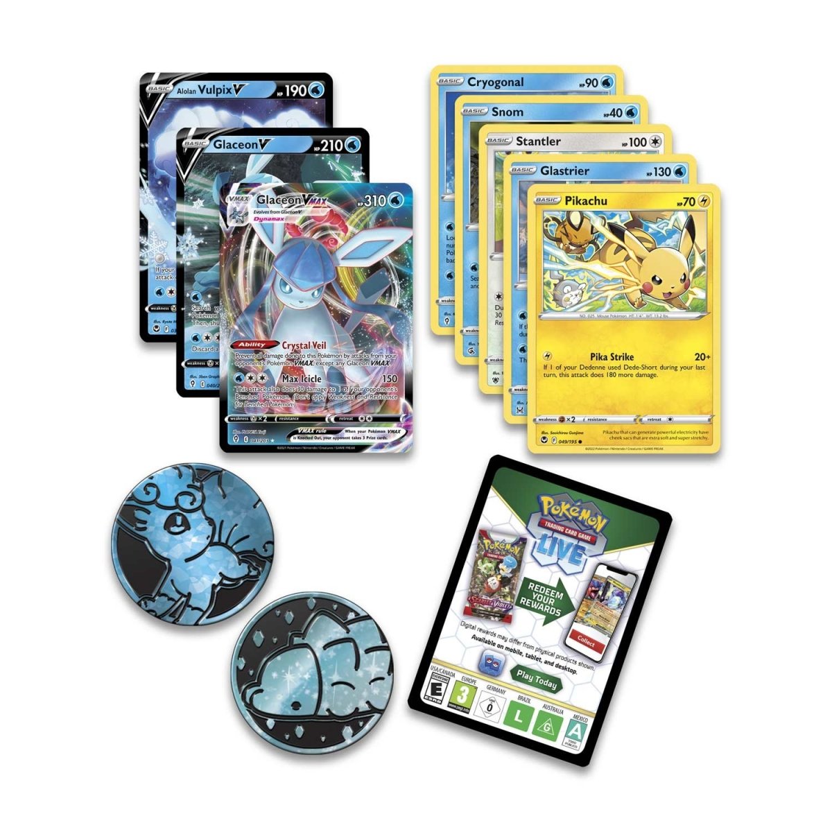 Pokemon TCG: Glaceon & Alolan Vulpix [Holiday Calendar Box]