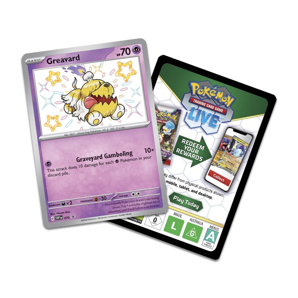 Pokemon - Paldean Fates - 3 Pack Blister [Shiny Greavard]