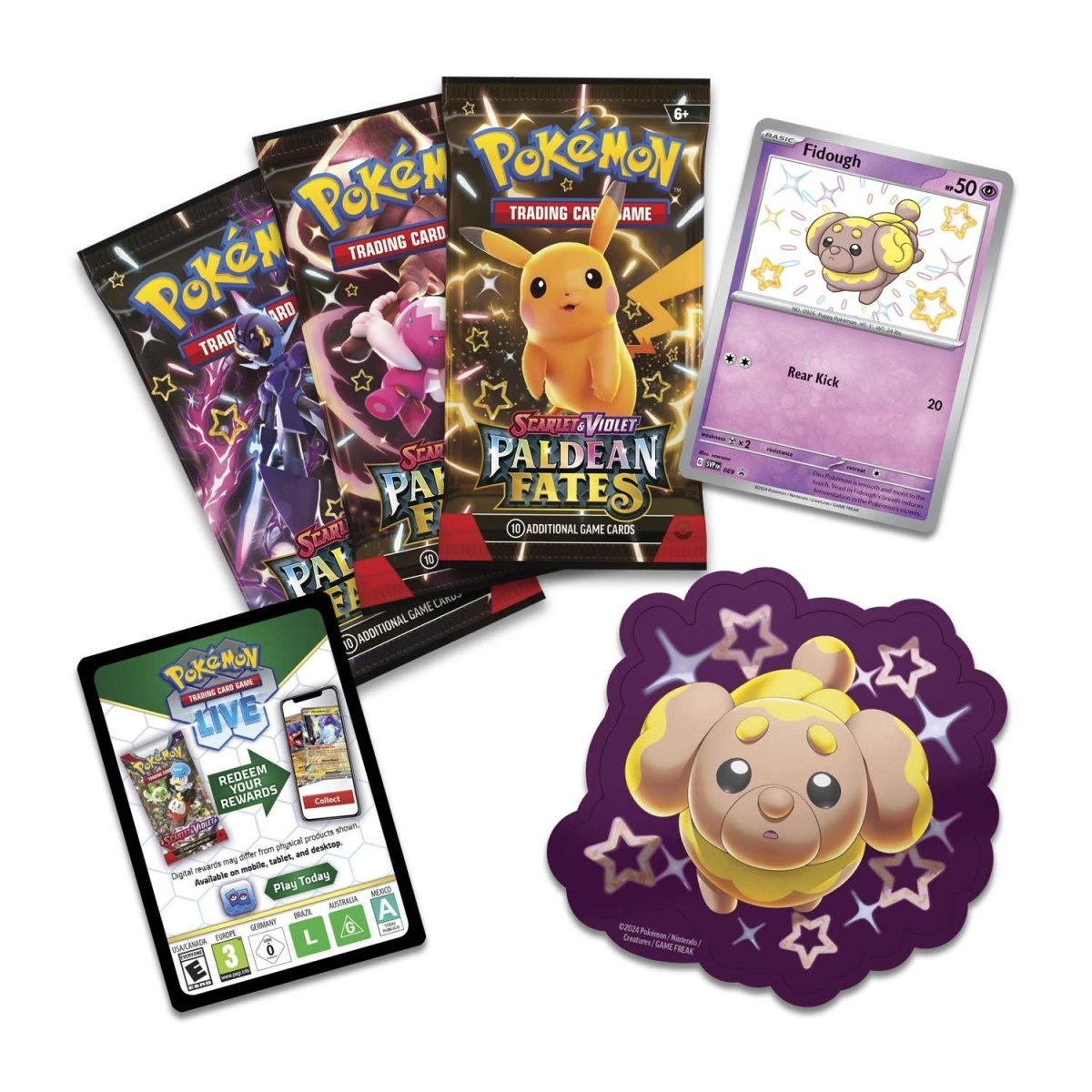 Pokemon - Paldean Fates - 3 Pack Blister [Shiny Fidough]