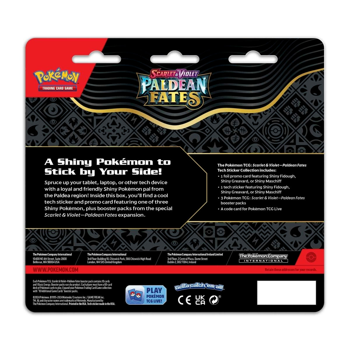 Pokemon - Paldean Fates - 3 Pack Blister [Shiny Fidough]