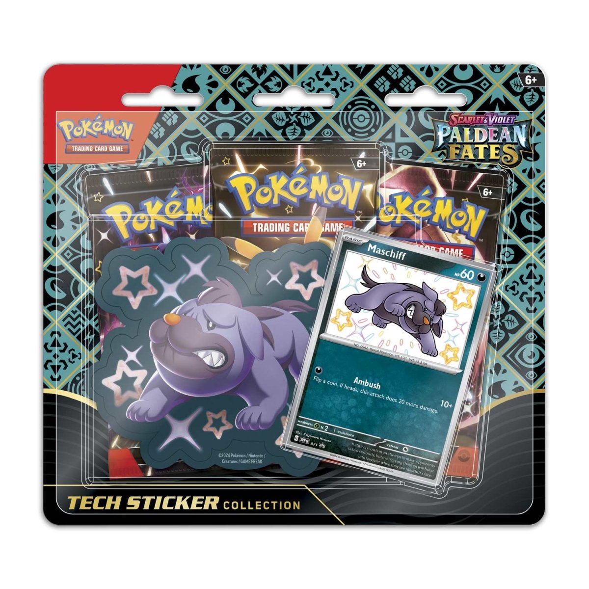 Pokemon - Paldean Fates - 3 Pack Blister [Shiny Maschiff]