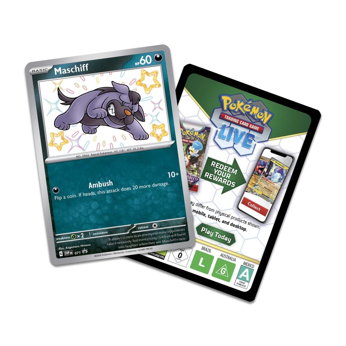 Pokemon - Paldean Fates - 3 Pack Blister [Shiny Maschiff]