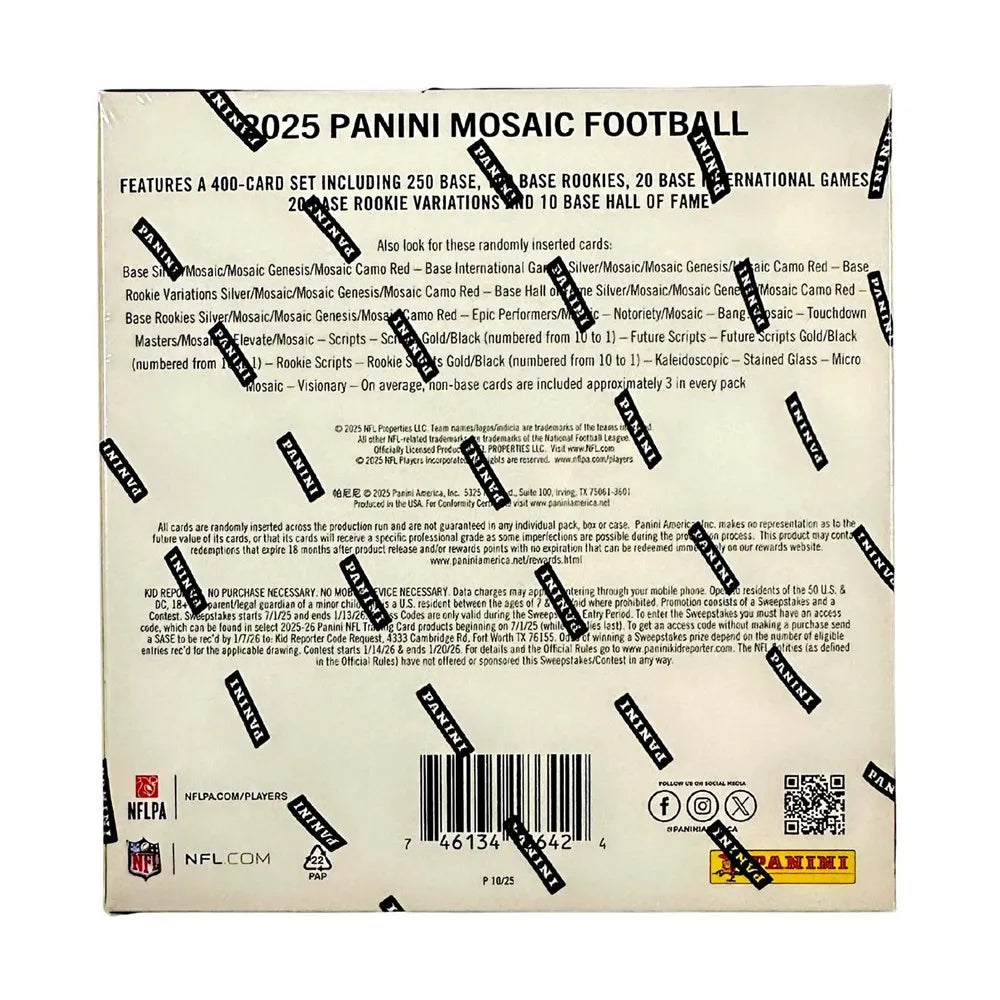 Panini: 2025 Mosaic - Football [Mega Box]