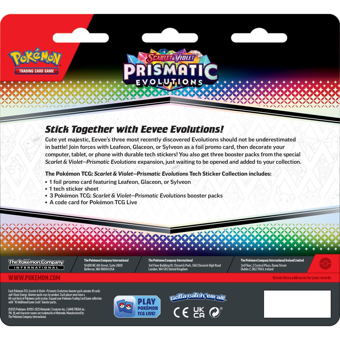 Pokemon - Prismatic Evolutions - Tech Sticker Collection