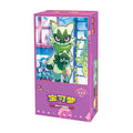 Pokémon trading card game box with a green character on a purple background