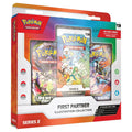 Pokémon trading card game packaging with illustrations and branding