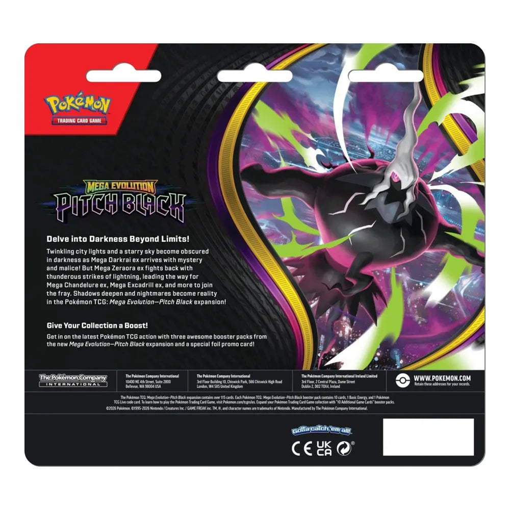 Pokemon TCG: Mega Evolution - Pitch Black [3-Pack Blister]