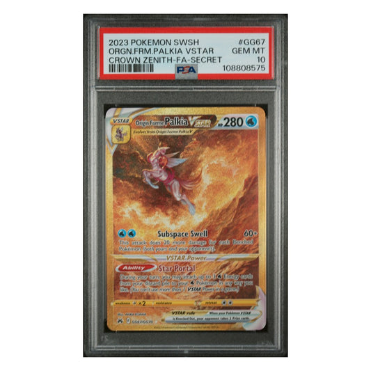 Pokemon TCG: English - PSA 10 Origin Form Palkia VSTAR Crown Zenith GG67 + Free Slab Bumper