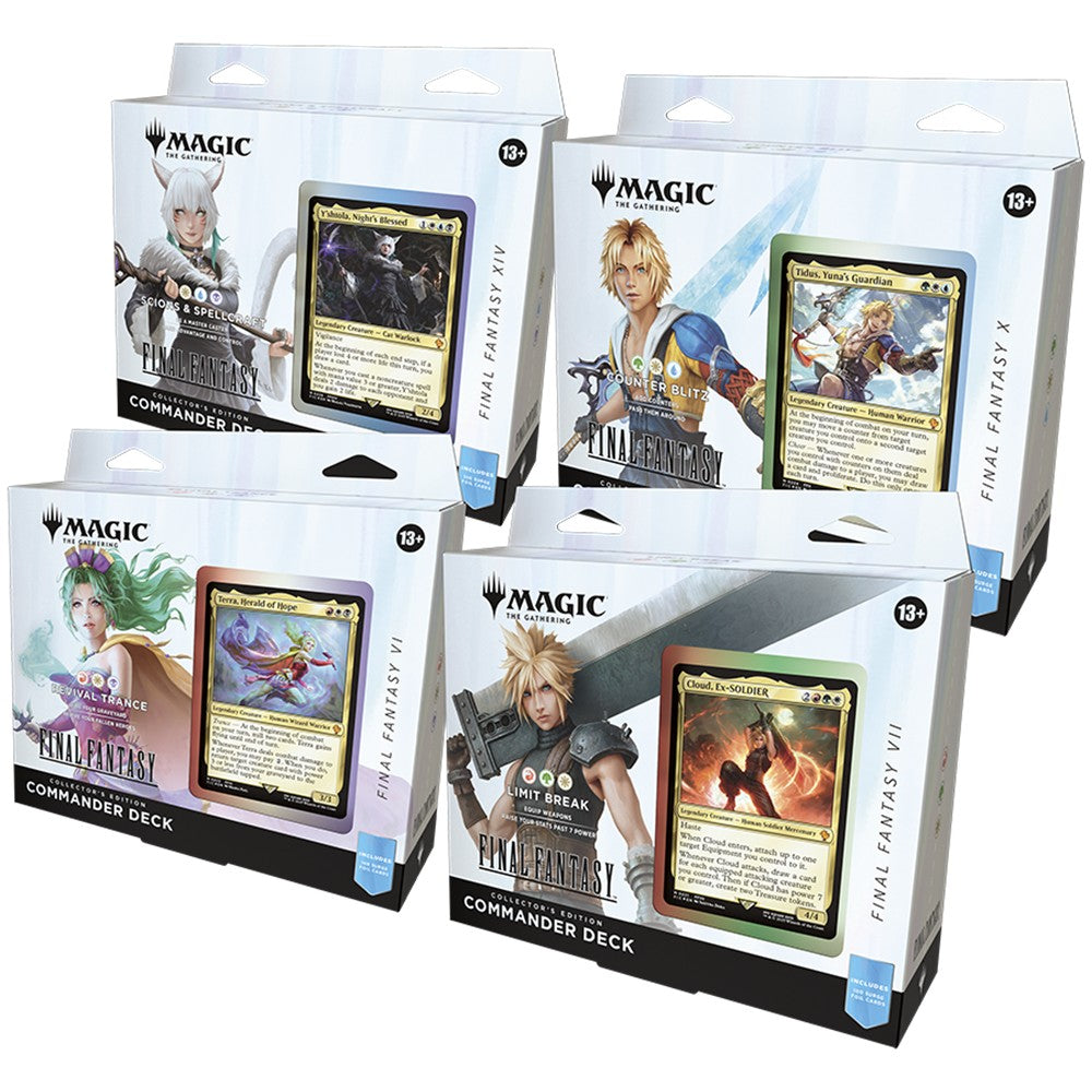 Magic the Gathering: Final Fantasy - Collector's Edition Commander Deck Display (Includes all 4 decks)