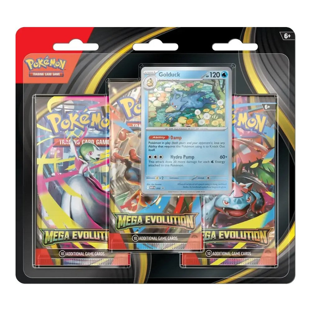 Pokémon TCG: Mega Evolution - Golduck [3-Pack Blister] Pokemon TCG English