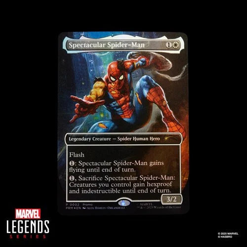 Marvel Legends Series: Magic the Gathering - Battle-Damaged Spider-Man and Promo Card [Figure] Hasbro
