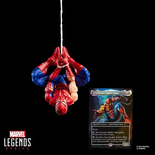 Marvel Legends Series: Magic the Gathering - Battle-Damaged Spider-Man and Promo Card [Figure] Hasbro