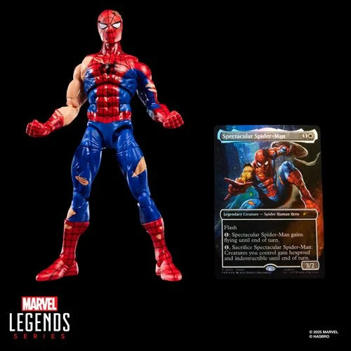Marvel Legends Series: Magic the Gathering - Battle-Damaged Spider-Man and Promo Card [Figure] Hasbro