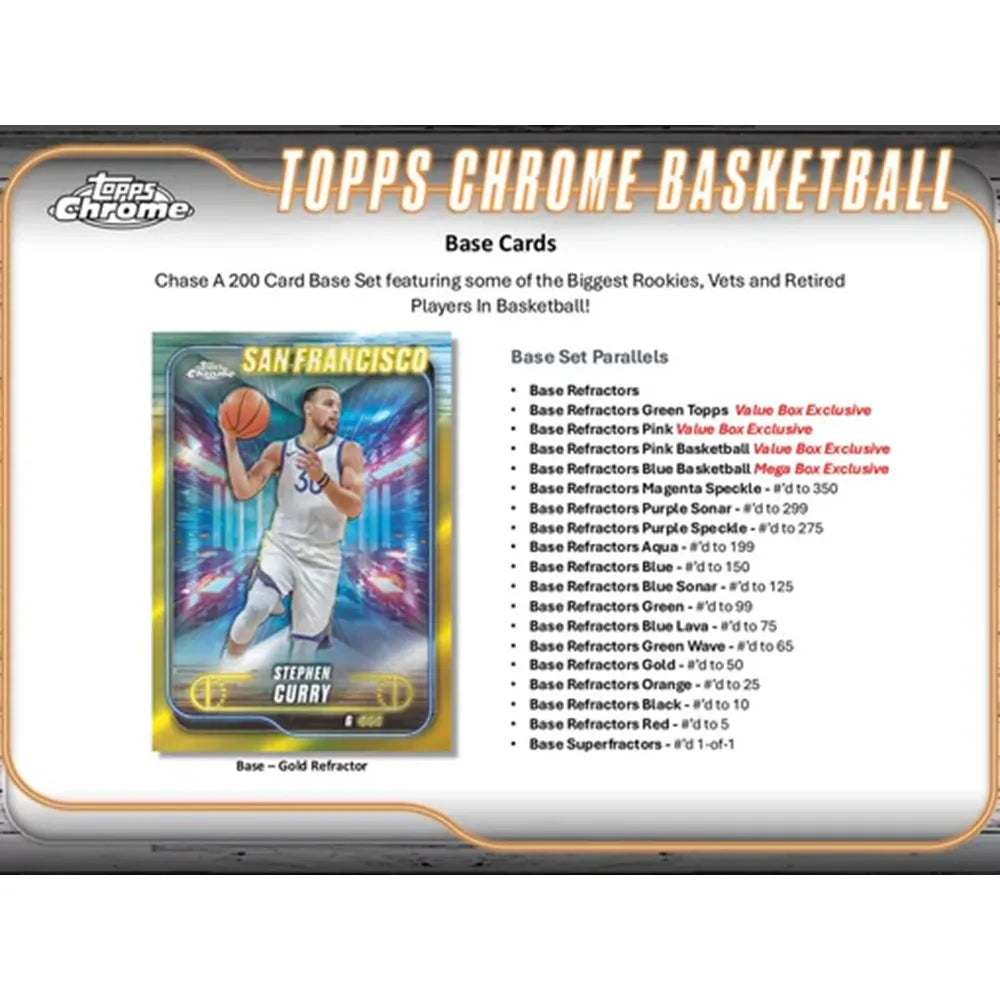 Topps: 2024-2025 Chrome Basketball [Blaster Box]