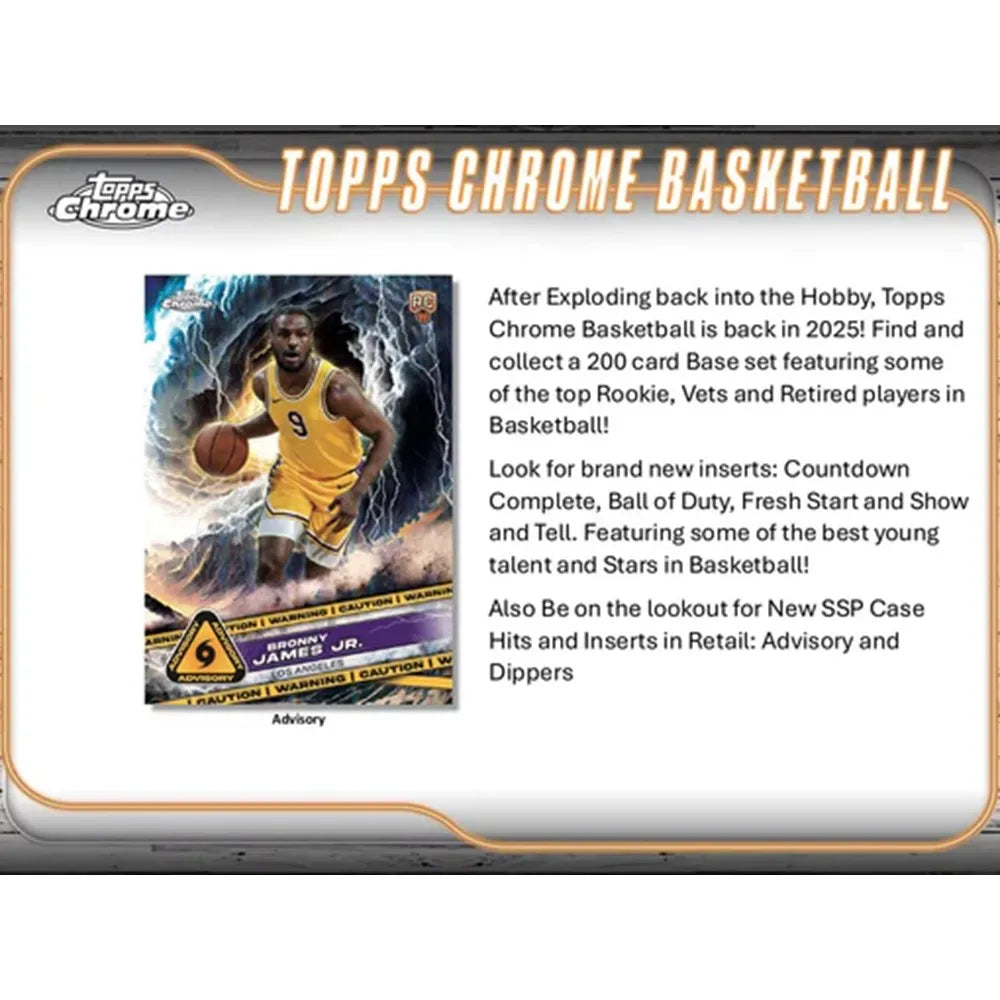 Topps: 2024-2025 Chrome Basketball [Blaster Box]