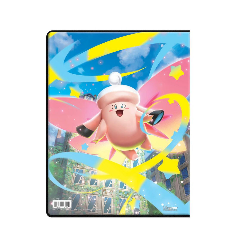 Back of binder showing Mega Clefable on a white background