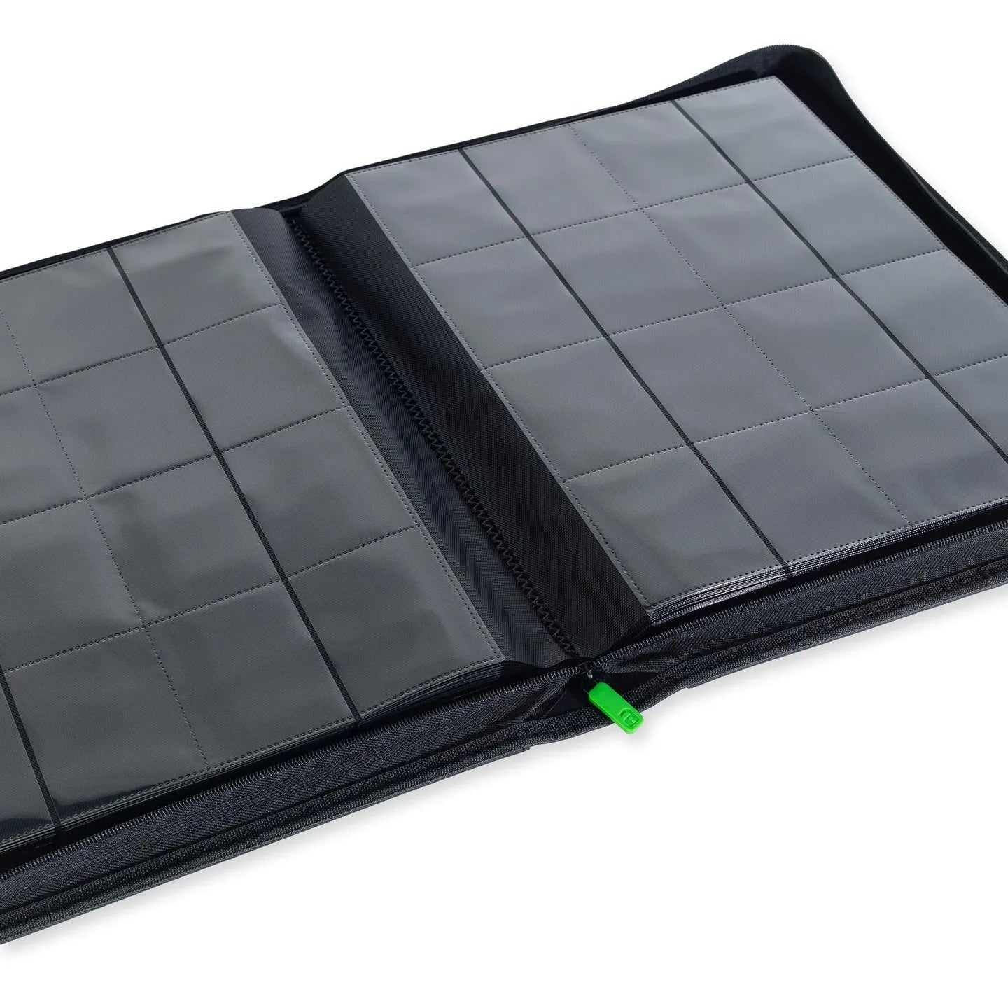Foldable solar panel with grid pattern on a white background