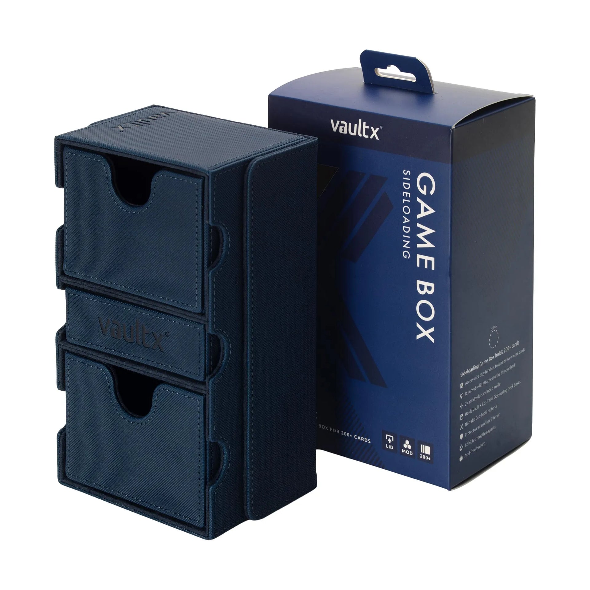 Vault X: Exo-Tec Sideloading 200+ [Deck Box] - Blue Mist