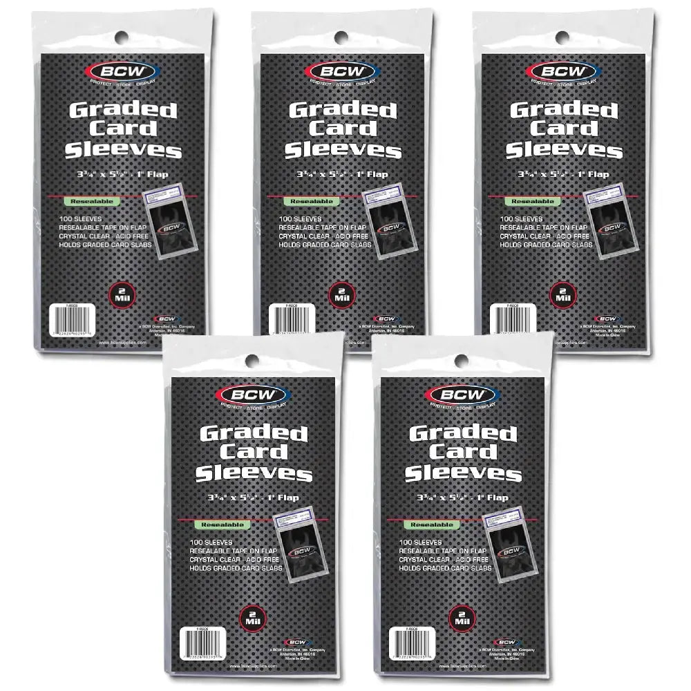 BCW Graded Card Sleeves - 500CT [Team Bag] BCW Supplies