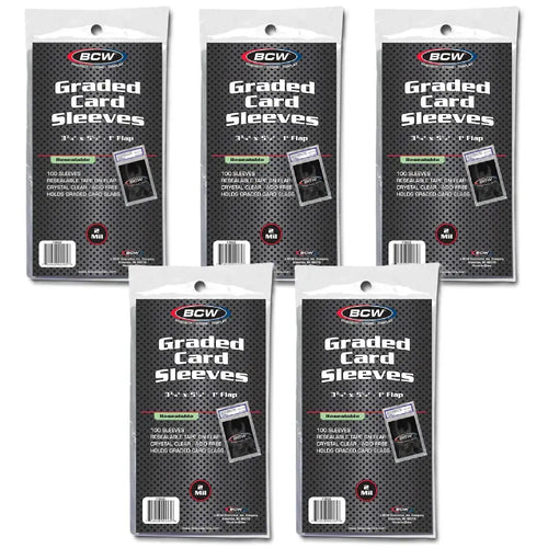 BCW Graded Card Sleeves - 500CT [Team Bag] BCW Supplies