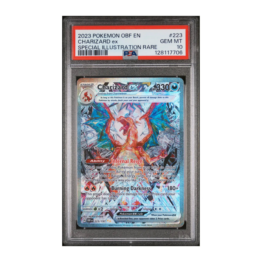 Pokemon TCG: Charizard ex 223 SIR + Free Slab Bumper [PSA 10]