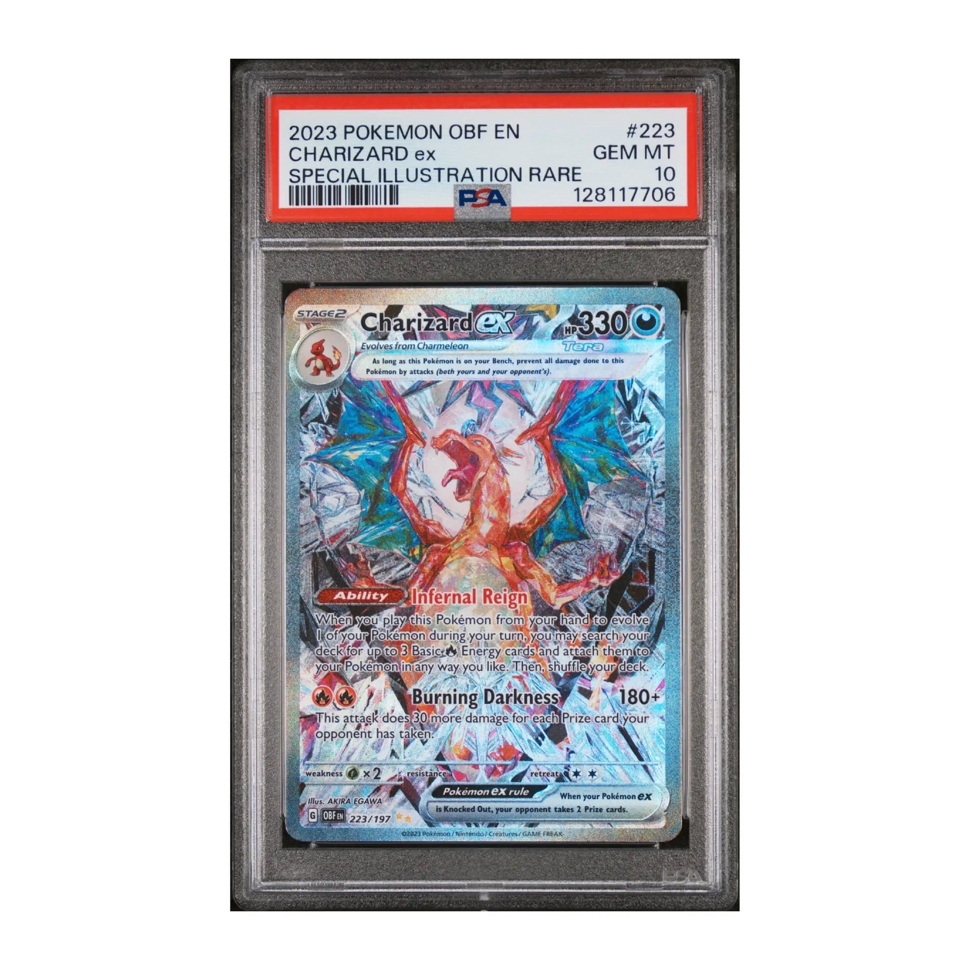 pokemon blue charizard card Pokemon TCG: Charizard ex 223 SIR + Free Slab Bumper [PSA 10]
