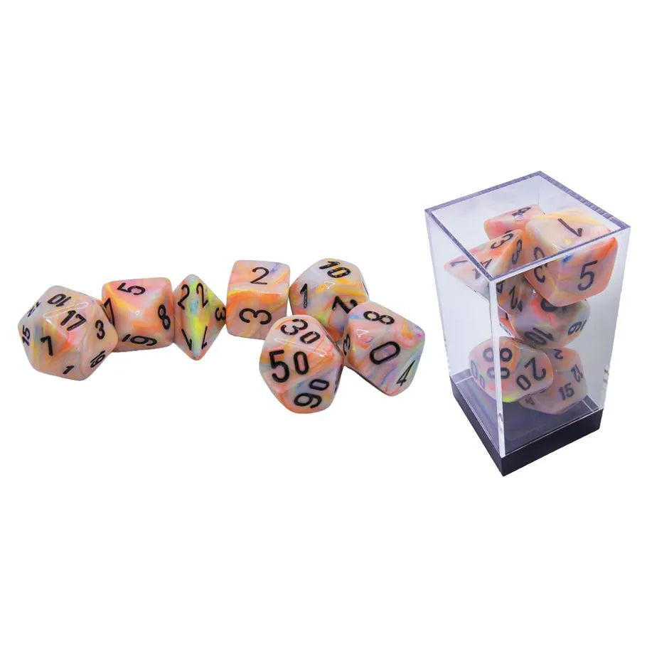 Chessex: Festive Circus/Black [7-Set Mega Hedrals]