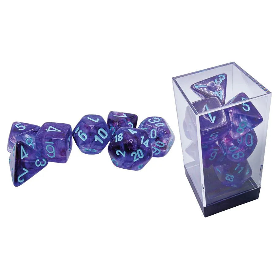 Chessex: Nebula Nocturnal/Teal [7-Set Mega Hedrals]