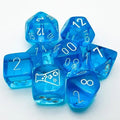 Chessex: Translucent Tropical Blue with White [7-Set Lab Dice] Chessex Manufacturing