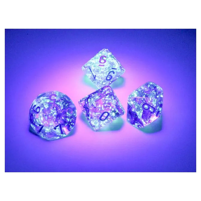 Chessex: Luminary Nebula Nocturnal with Blue - 10 [d10 Clamshell]