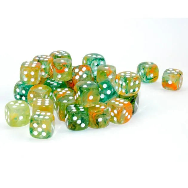Chessex: Luminary Nebula Spring with White - 36 [d6 Cube 12mm]
