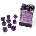 Chessex: Luminary Nebula Royal Purple with Gold - 36 [d6 Cube 12mm] Chessex Manufacturing