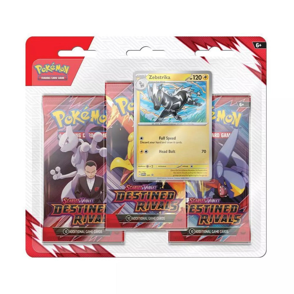 Pokemon TCG: English - Destined Rivals - 3 Pack Blister [Zebstrika]