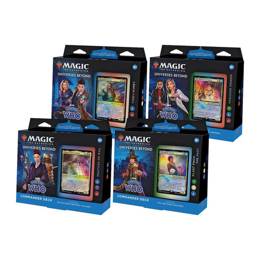 Magic the Gathering - Doctor who - Commander Deck Display (Includes All 4 decks)