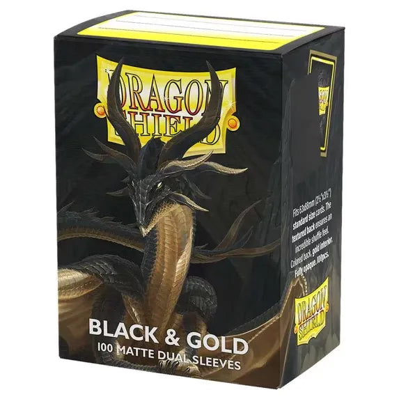 Dragon Shield: Dual Matte - Black and Gold 100CT [Sleeves]