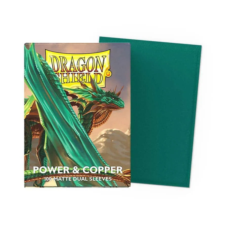 Dragon Shield Dual Matte Power and Copper 100CT Card Sleeves – Blue Mist