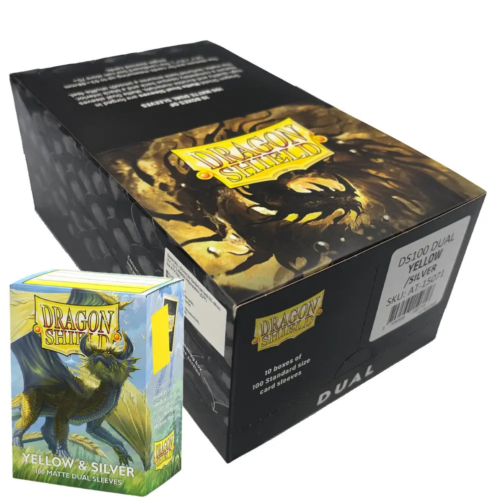 Dragon Shield: Matte Dual - Yellow & Silver [Sleeve Display]