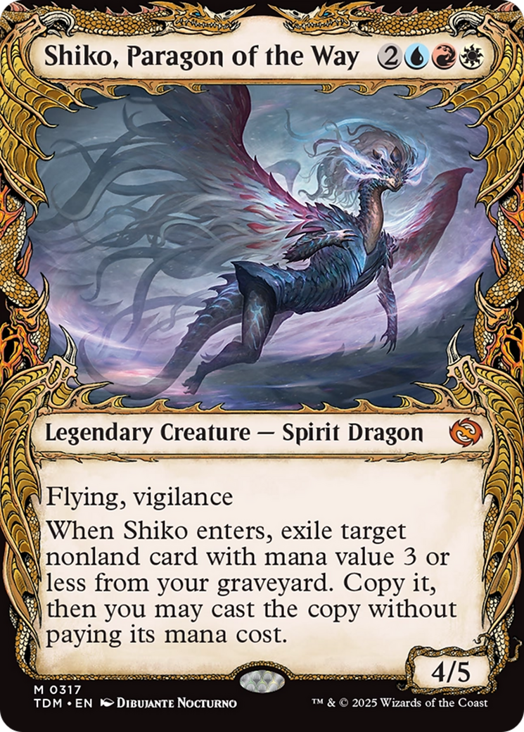 Shiko, Paragon of the Way (TDM-317) - Tarkir: Dragonstorm: (Showcase)