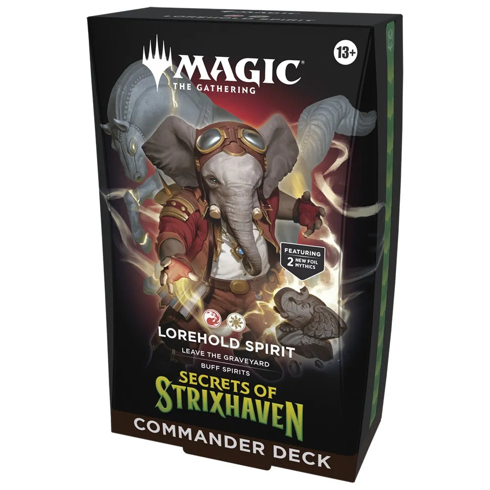 Card game box for 'Magic: The Gathering' featuring a character with elephant-like features and goggles.