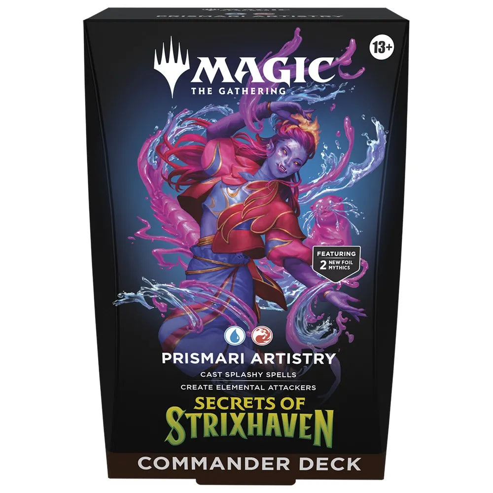 Magic: The Gathering card game box with colorful artwork on a black background