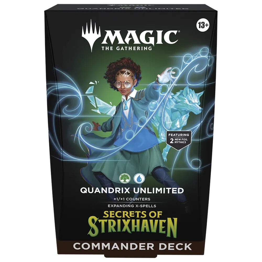 MAGIC: THE GATHERING card game box featuring a character and dragon illustration on a black background.