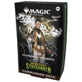 Card game box for 'Magic: The Gathering' featuring a character and game text on a black background.