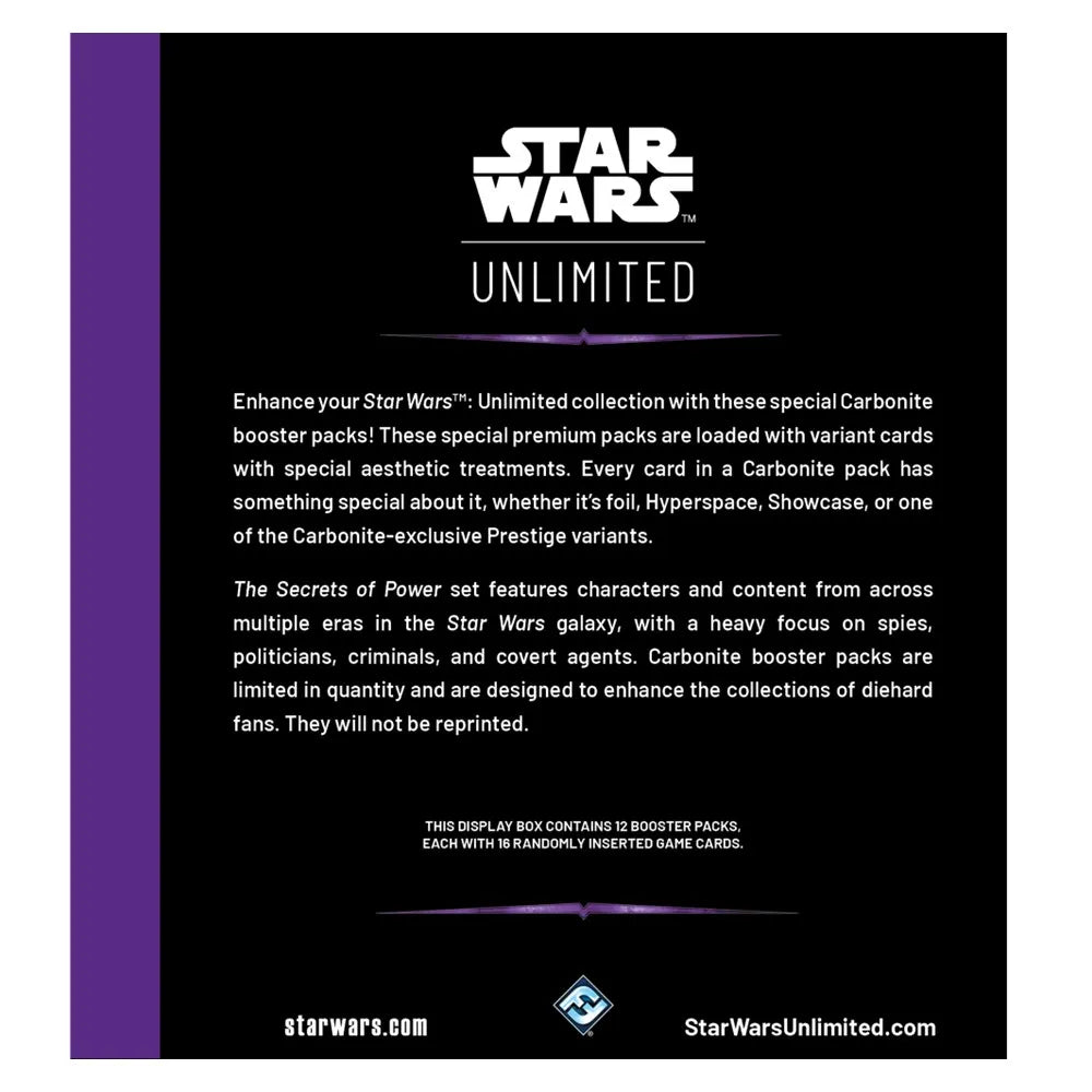 Star Wars Unlimited: Secrets of Power [Carbonite Booster Box]