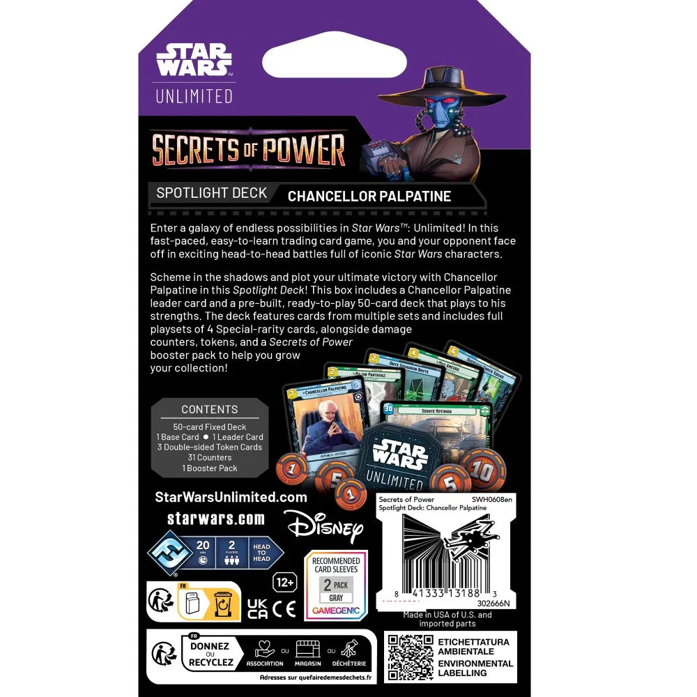 Star Wars Unlimited: Secrets of Power - Chancellor Palpatine [Spotlight Deck]