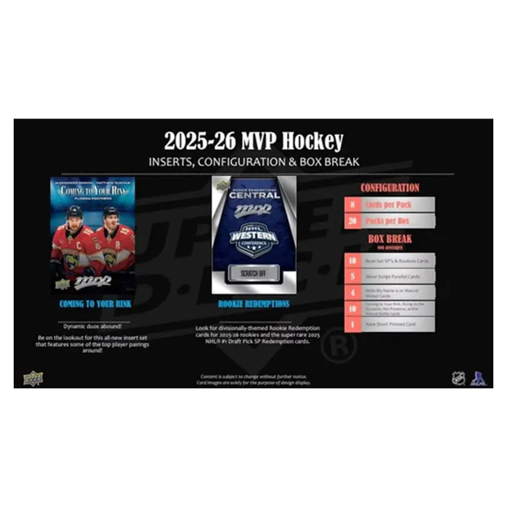 Upper Deck: 2025-2026 MVP Hockey [Hobby Box]