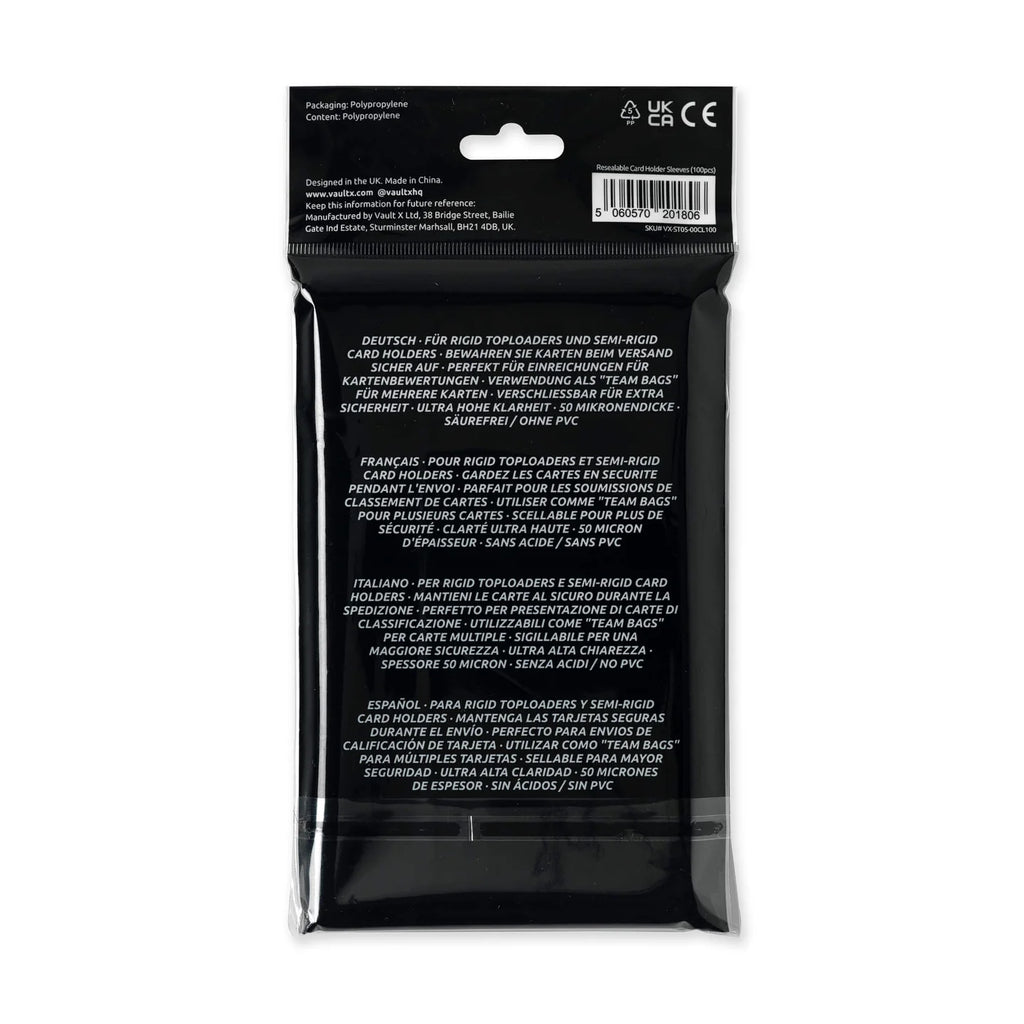 Vault X: Card Holder Sleeves - 100CT [Team Bag]