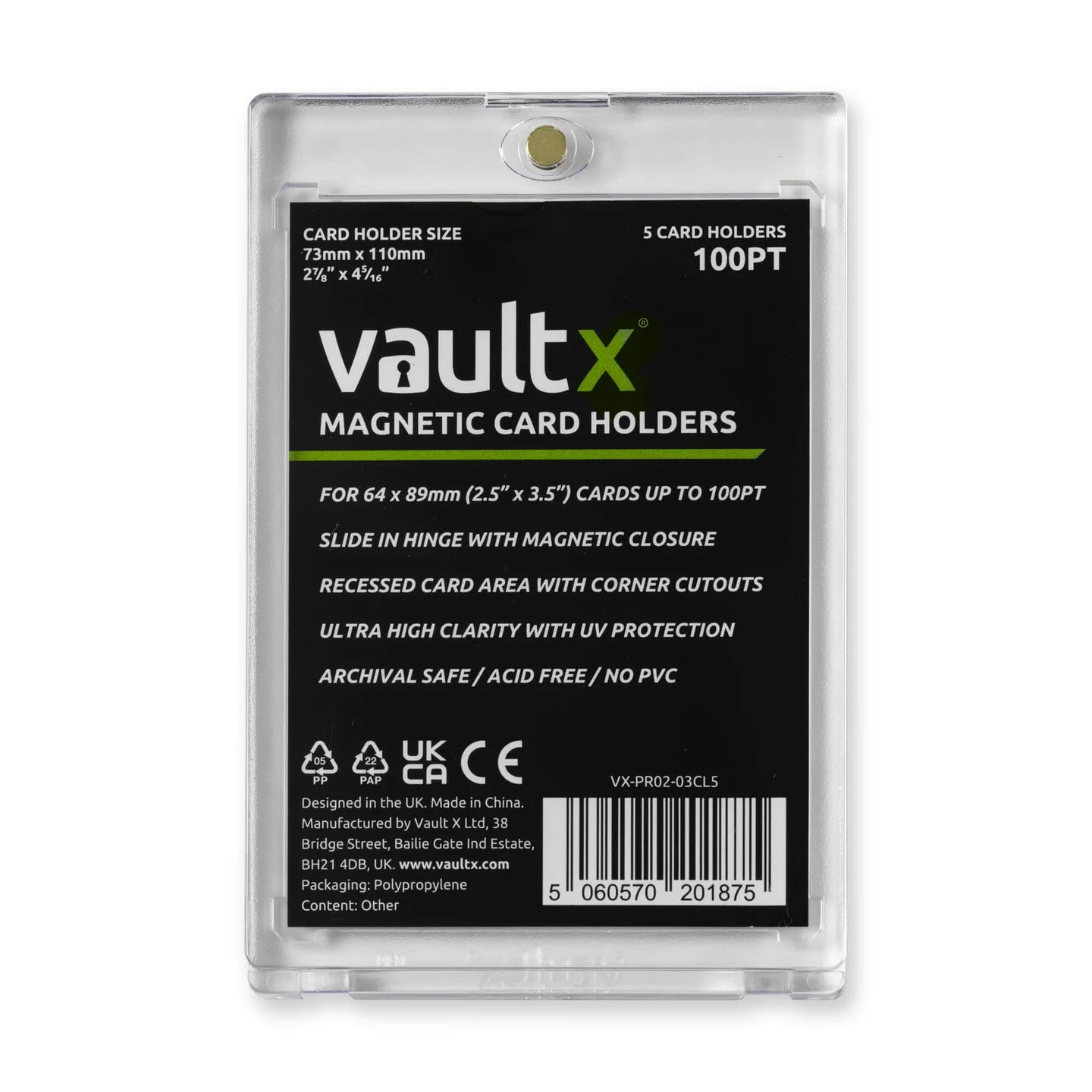 Vault X: Magnetic Card Holders 5 Pack [Card Holder]
