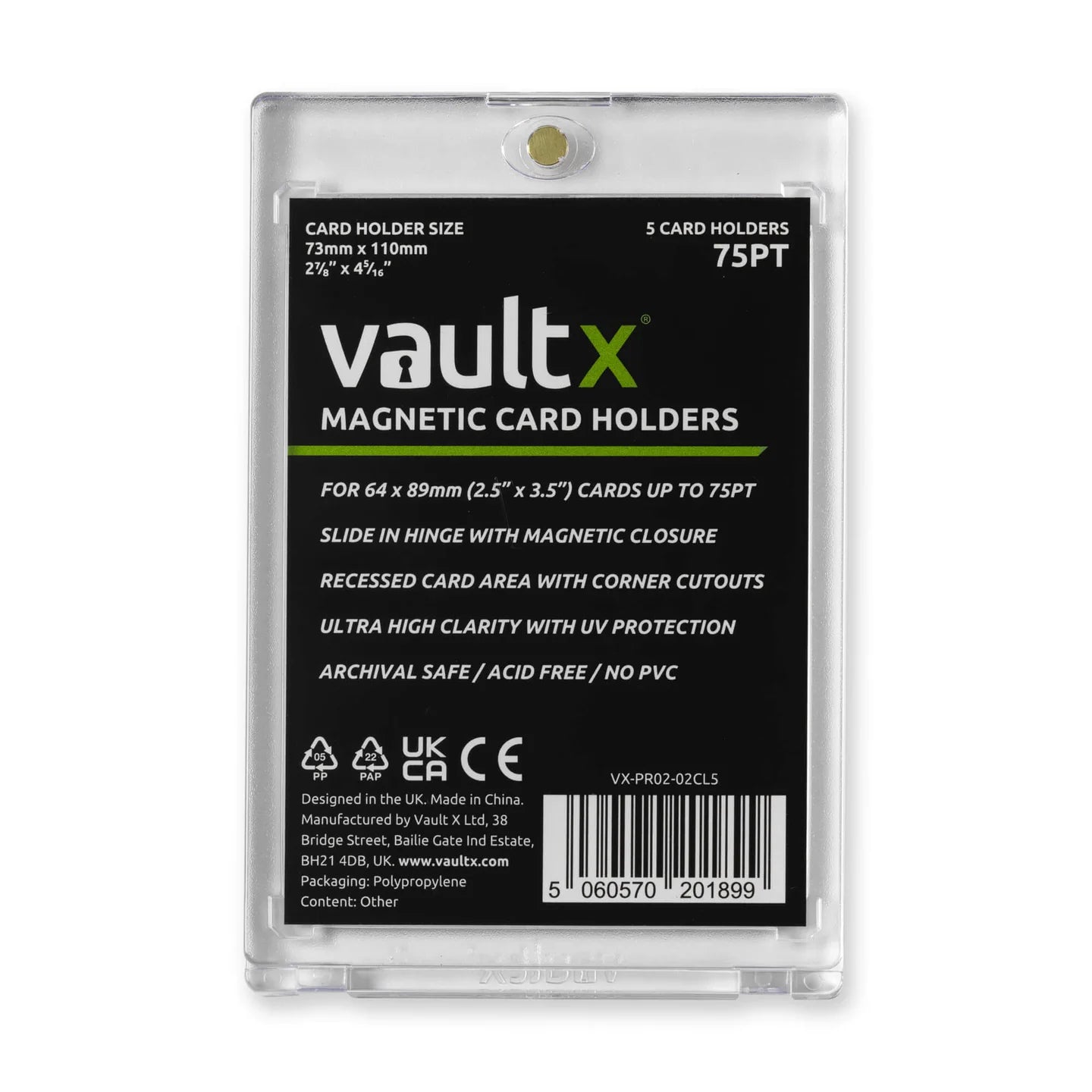 Vault X: Magnetic Card Holders 5 Pack [Card Holder]