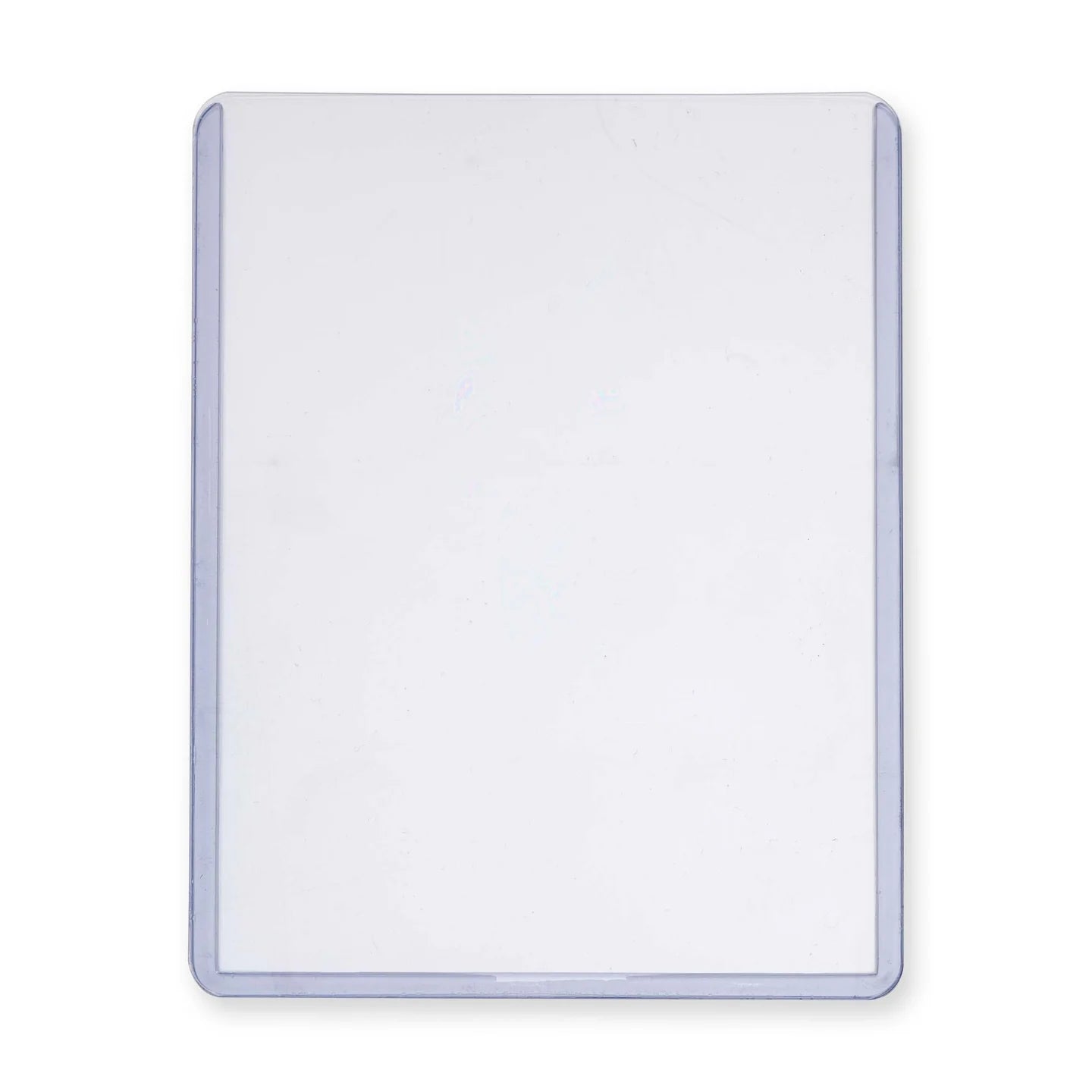 Rectangular white object with a purple border on a white background