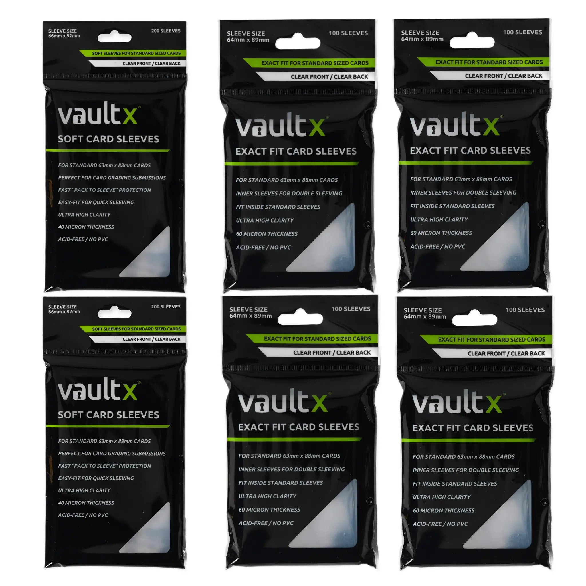 Vault X: 200 Exact Fit and 200 Soft Card - Bundle [Sleeves]